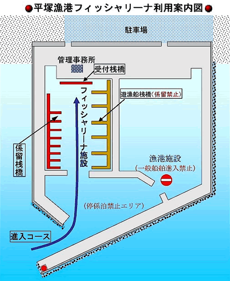 平塚漁港フィッシャリーナ利用案内図