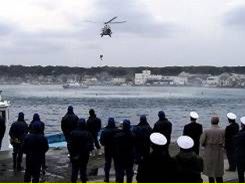 海中転落者吊り上げ救助訓練
