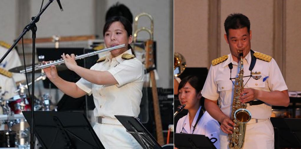 (左から)深浦隊員、永井副隊長のソロ