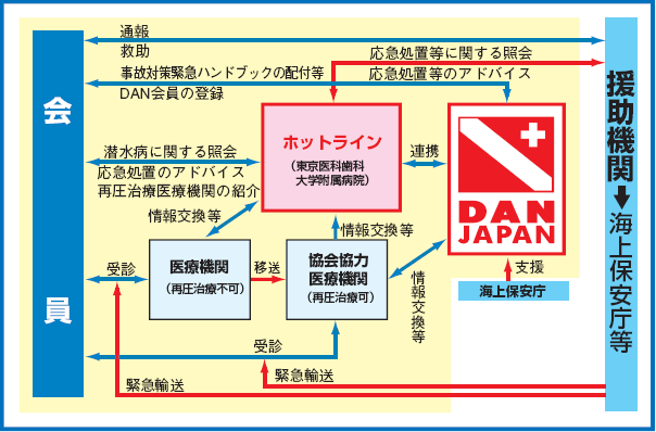 DAN JAPANホットラインサービス概念図