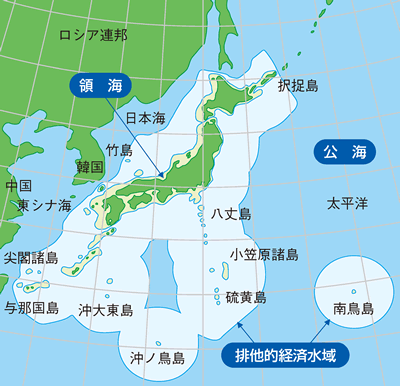 日本海域の概略図