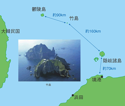 竹島の位置図