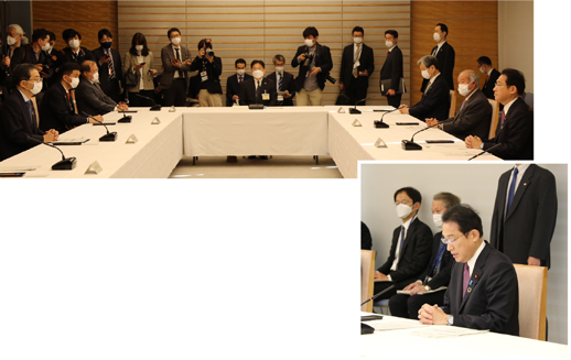 令和3年12月の関係閣僚会議の様子