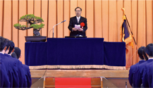 祝辞を述べる斉藤国土交通大臣
